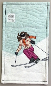 skiing is her happy