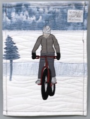 enjoys winter bike adventures